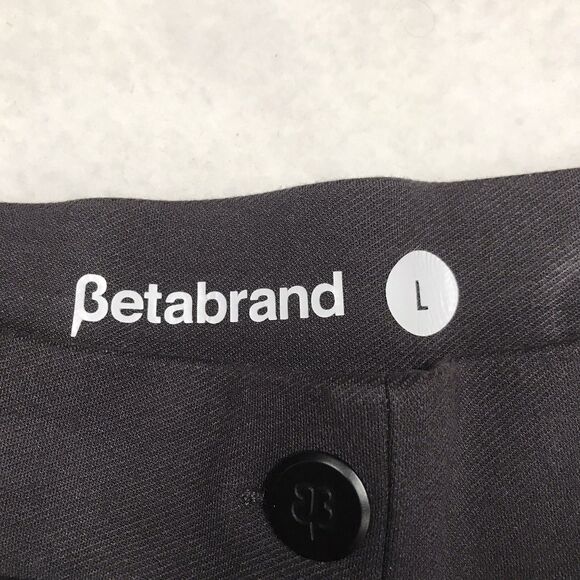 BETABRAND Pants Women's L 32x26 Slate Black 2 Pocket Utility Ankle Crop Yoga - Picture 9 of 16